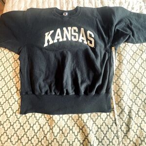 Navy Champion Kansas Sweatshirt